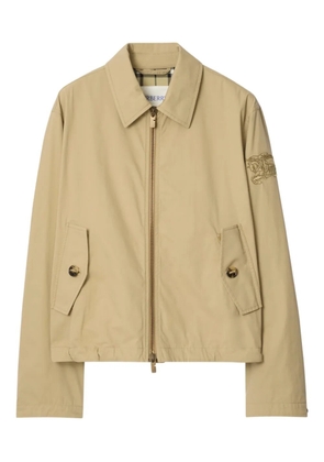 Burberry logo-embroidered jacket - Neutrals