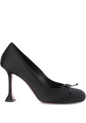 Amina Muaddi 95mm Lila bow-detail pumps - Black
