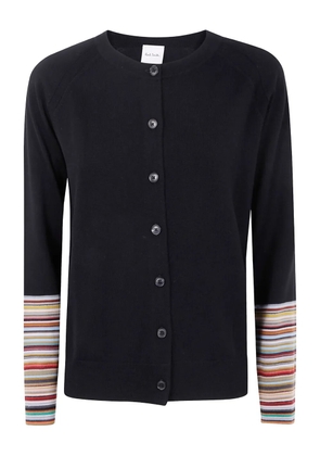 Paul Smith striped-cuff cardigan - Black