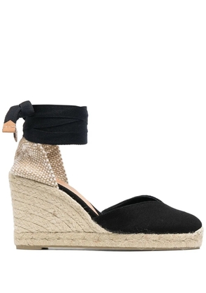 Castañer ankle-tied espadrille wedges - Black