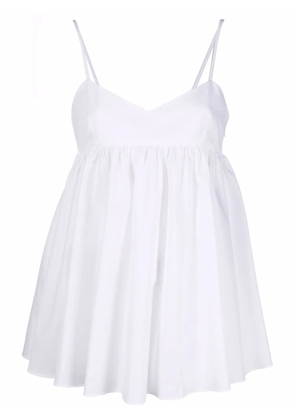 ASPESI spaghetti-strap peplum top - White