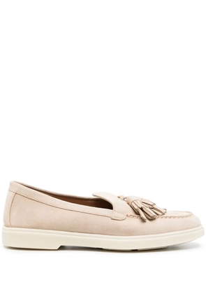 Santoni tassel-detail suede loafers - Neutrals