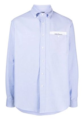 Palm Angels Sartorial-tape cotton shirt - Blue