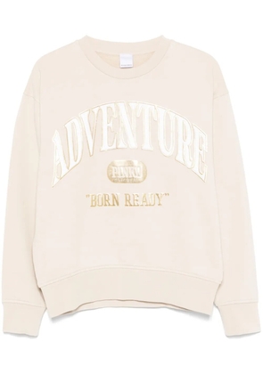 PINKO appliqué-detail sweatshirt - Neutrals