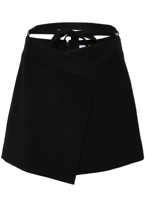 Patou wraparound wool miniskirt - Black