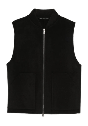 Low Brand zip sleeveless vest - Black