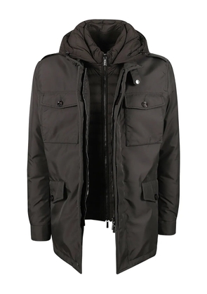 Moorer Isac hooded jacket - Grey