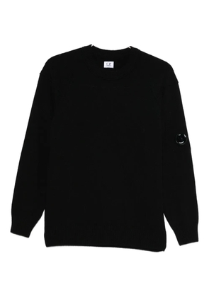 C.P. Company goggle-logo crewneck sweater - Black