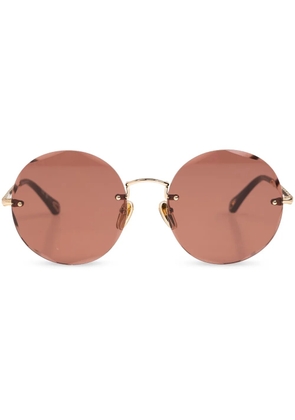 Chloé Eyewear oversized round-frame sunglasses - Gold