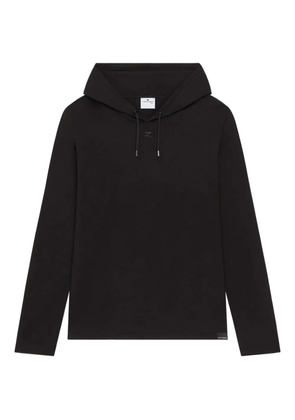 Courrèges asymmetrical cropped hoodie - Black