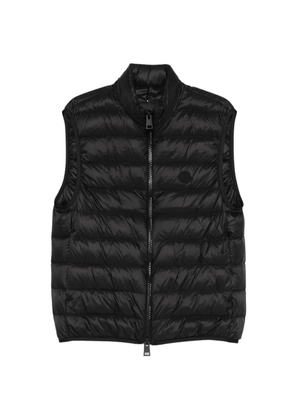 Moncler zip quilted gilet - Black