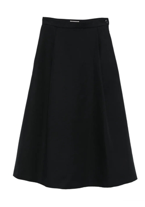Barena button-detail pleated skirt - Black