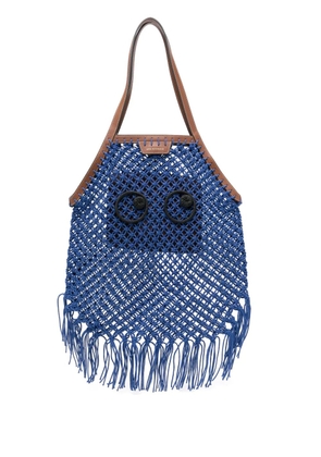 Anya Hindmarch fringed tote bag - Blue