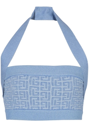 Balmain PB Labyrinthe Monogram top - Blue