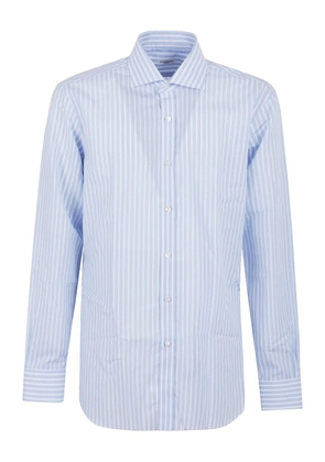 Buonamassa striped cotton shirt - Blue
