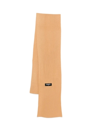 Patrizia Pepe ribbed-knit scarf - Orange