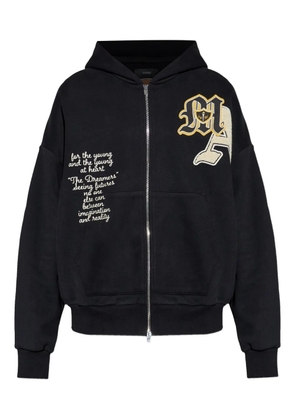 AMIRI logo-appliqué full-zip hoodie - Black