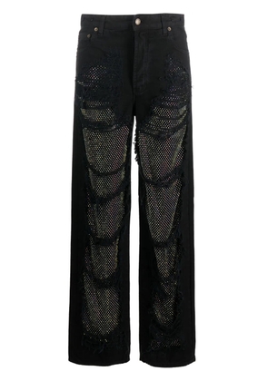 DARKPARK Karen crystal-embellished straight-leg jeans - Black