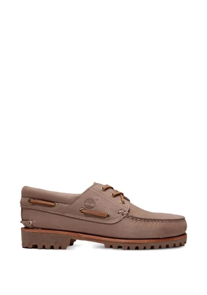 Timberland logo-detail boat shoes - Brown