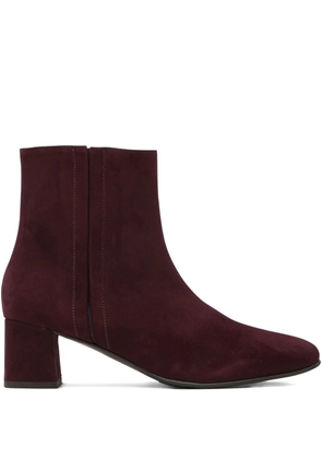 Maretto suede block-heel ankle boots - Red
