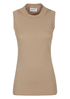 Sportmax ribbed sleeveless top - Neutrals