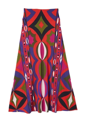 PUCCI Collane-print maxi skirt - Red