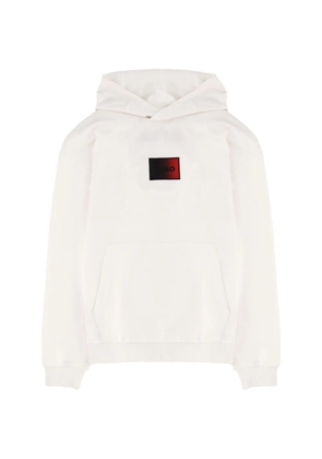 HUGO logo-patch hoodie - Neutrals