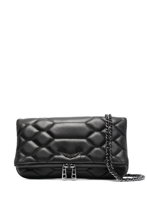 Zadig&Voltaire Rock Mat Scale clutch bag - Black
