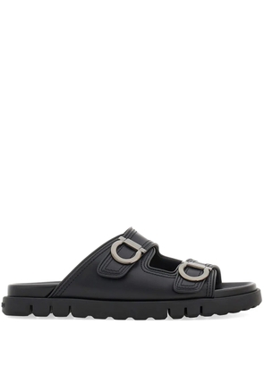 Ferragamo Gancini leather sandals - Black