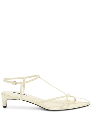 Jil Sander strappy leather sandals - White