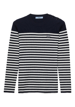 Prada striped ribbed sweater - Blue