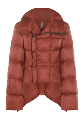 Rick Owens Naska asymmetric quilted jacket - Brown