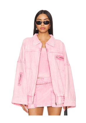 BY.DYLN Monica Jacket in Pink. Size L. Also in M, S, XS.