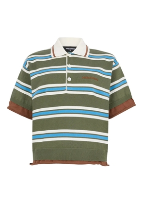 DSQUARED2 striped knit polo shirt - Green