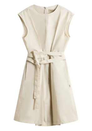 Woolrich poplin belted dress - Neutrals