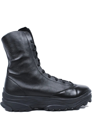 Y-3 lace-up chunky sole boots - Black