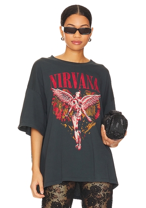 DAYDREAMER Nirvana Trippy Heart Tee in Black.