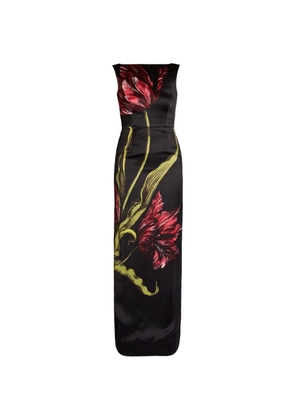 ERDEM floral-print maxi dress - Black