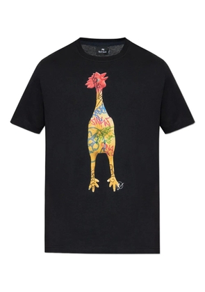 PS Paul Smith graffiti chicken-print T-shirt - Black