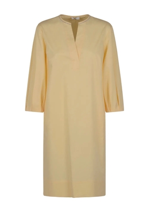 Peserico crop-sleeve tunic dress - Yellow