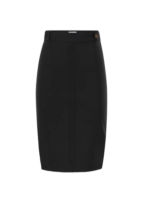 Elisabetta Franchi logo-detail midi skirt - Black