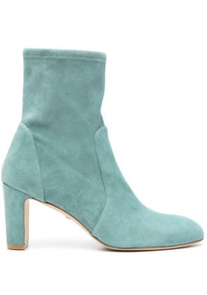 Stuart Weitzman Vida 75mm suede ankle boots - Blue