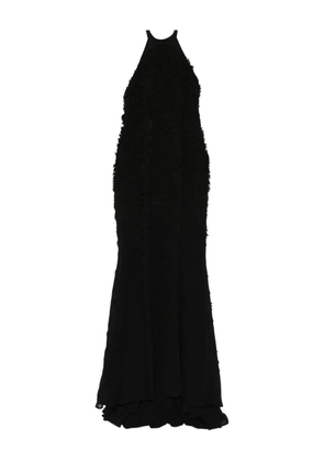 Amen halterneck textured dress - Black