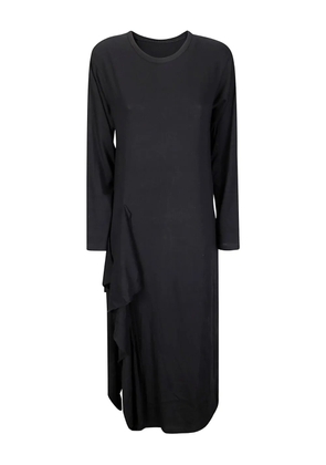 Yohji Yamamoto draped maxi dress - Black