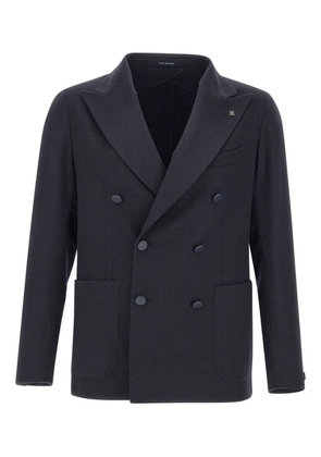 Tagliatore double-breasted patch-pocket jacket - Blue