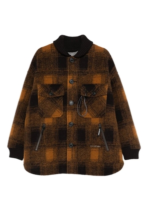 and Wander plaid button-up jacket - Brown