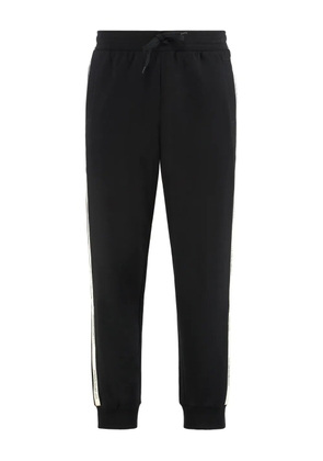Ea7 Emporio Armani logo stripe track pants - Black