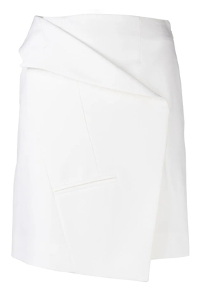 Alexander McQueen asymmetric wool miniskirt - White