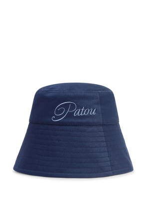 Patou logo-embroidered bucket hat - Blue