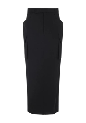 Rick Owens cargo pocket wool skirt - Black